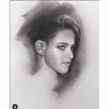 Load image into Gallery viewer, Black and White Hand painted Portrait - Style 1
