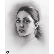 Load image into Gallery viewer, Black and White Hand painted Portrait - Style 1
