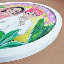 Load image into Gallery viewer, Handpainted Personalized Character couple1 Nameplate- Full frame
