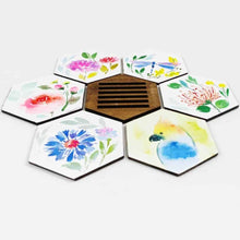 Load image into Gallery viewer, Set of 6 Hand Painted Coasters -1
