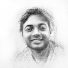 Load image into Gallery viewer, Pencil Sketch Digital Portrait - Black and white Style 2
