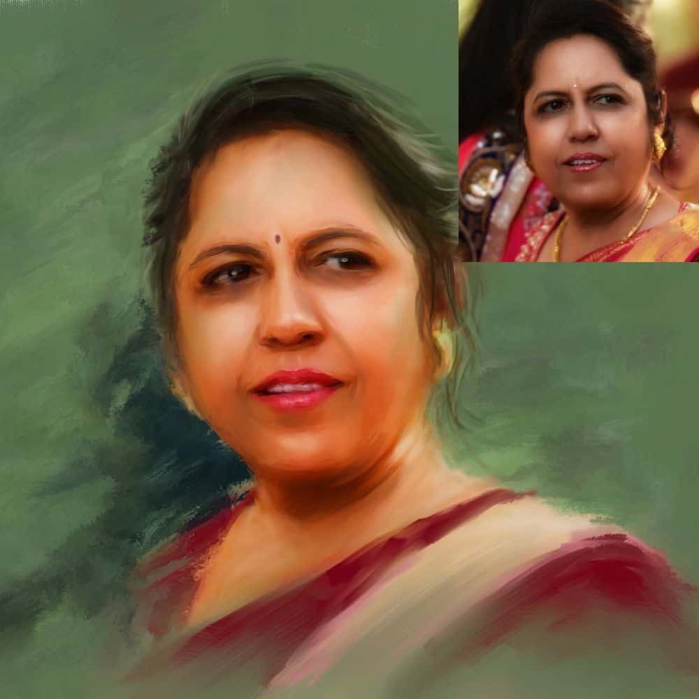 Coloured Digital Portrait - Style 1 - rangreli