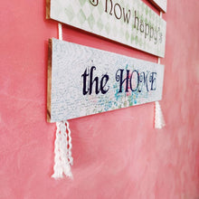 Load image into Gallery viewer, Wall Art - Quote Wall Hanging Planks - Happy Home
