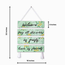 Load image into Gallery viewer, Wall Art - Quote Wall Hanging Planks - Welcome Guests
