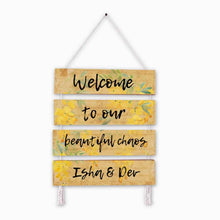 Load image into Gallery viewer, Wall Art - Quote Wall Hanging Planks - Welcome - rangreli
