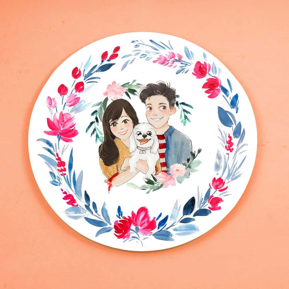 Handpainted Character wall art - Freestyle Couple